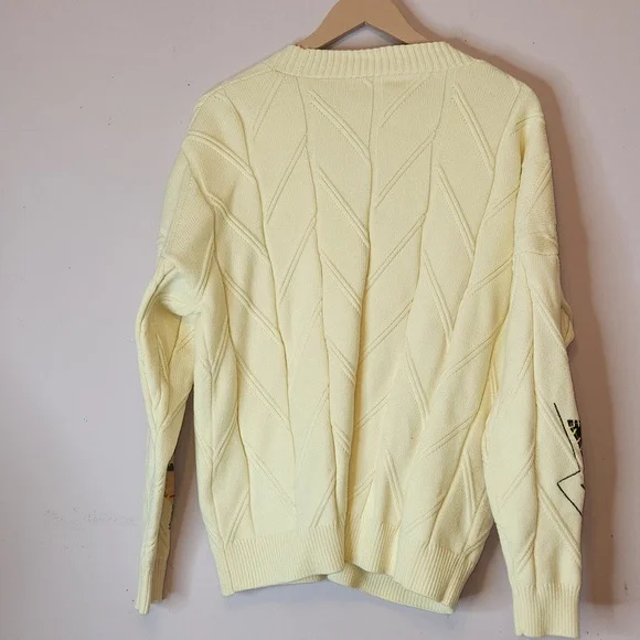 EBOSSY Women’s Cable Knit Long Sleeve Embroidered Cardigan, size L - Picture 2 of 12